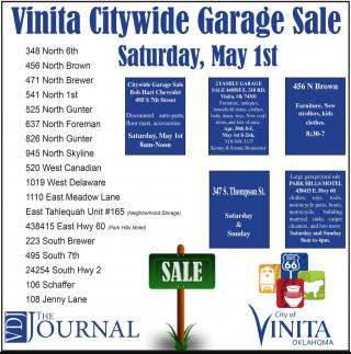Vinita city garage sale