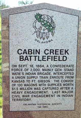 Civil War Battle of Cabin Creek Oklahoma Vinita